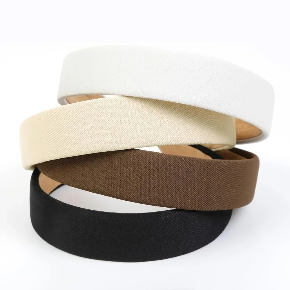 Headbands for Women Non-Slip Trendy 1 Inch Wide Cute Elastic Hair Bands 4PCS